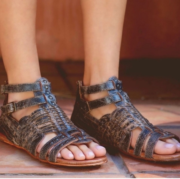 NEW Bed Stu Womens Claire III Gladiator Sandals Flats shoes sz 6.5 - Picture 1 of 13